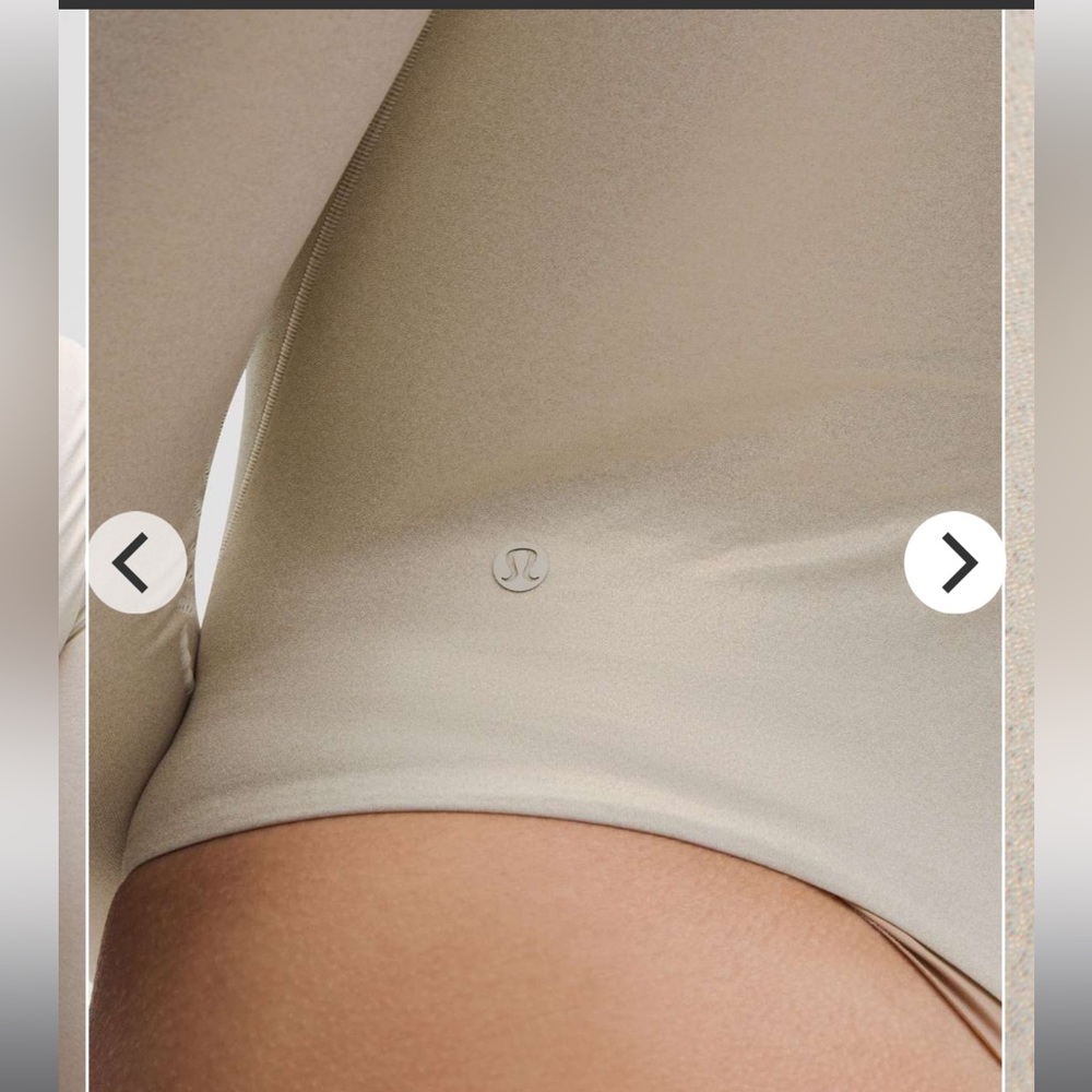 NWT $98 Lululemon Wundermost Nulu Square-Neck LS Bodysuit Luxe Shine Foil Bone - Picture 6 of 9